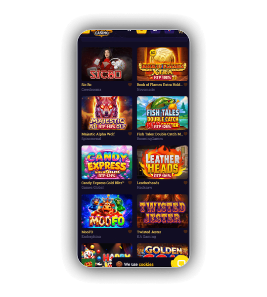 Emperia Casino slots and games catalogue